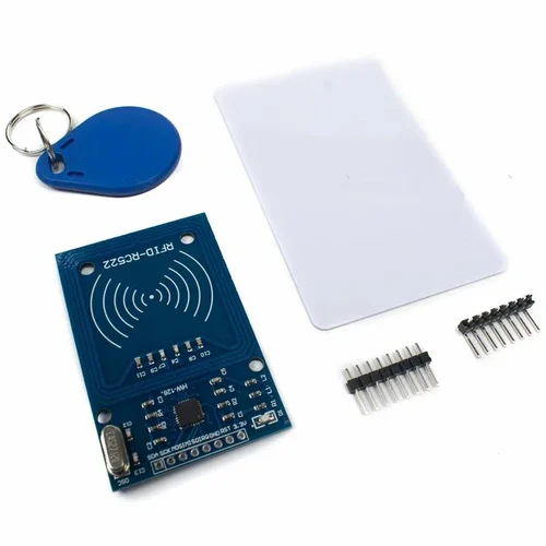 Kit RFID RC522 incluant un lecteur 13.56 MHz, une carte et un tag porte-clé